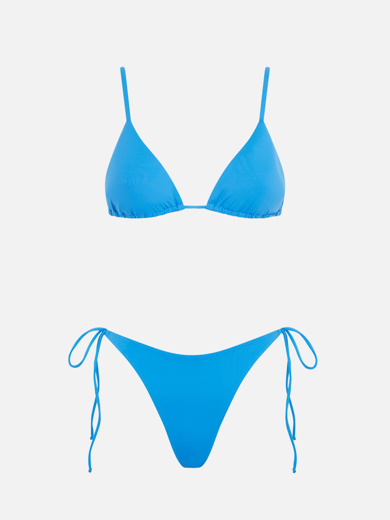 Woman bluette triangle bikini