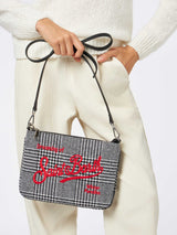 Parisienne cross body bag - pochette with Prince of Wales pattern