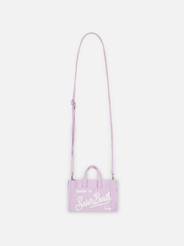 Lilac waffle cotton fabric Phone Bag