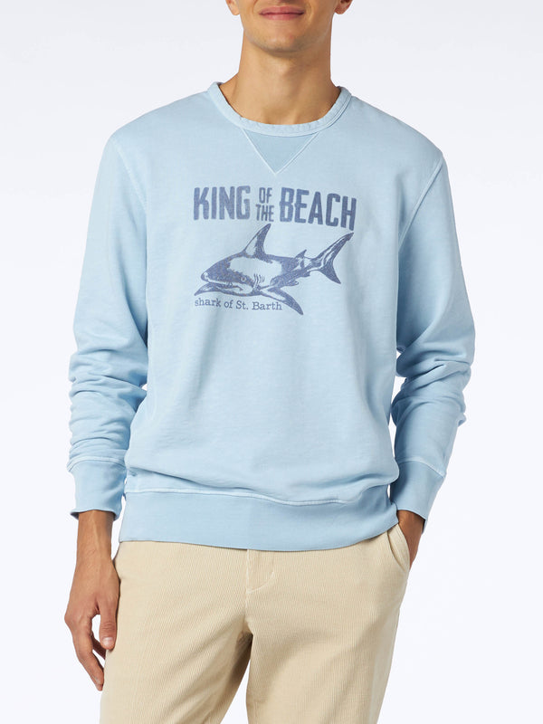 Felpa azzurra King of the beach