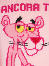Girl crewneck pink sweater with Pink Panther Ancora Tu? Print | THE PINK PANTHER SPECIAL EDITION