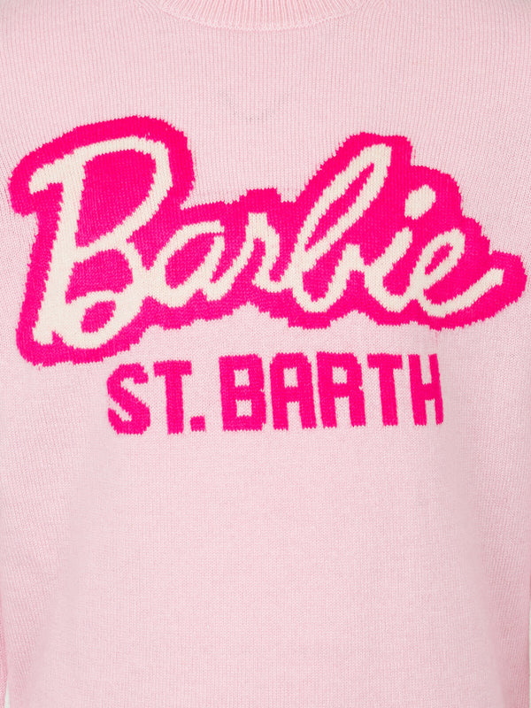 Maglia da bambina girocollo rosa con stampa Barbie | EDIZIONE SPECIALE BARBIE