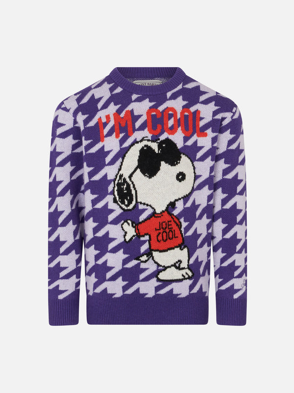 Girl crewneck pied de poule sweater with Snoopy print | SNOOPY PEANUTS™ SPECIAL EDITION