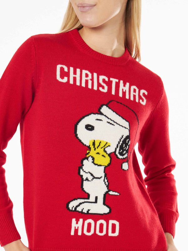 Maglia da donna rosso Snoopy Christmas | Edizione speciale Peanuts™
