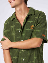 Man military green terry shirt Riviera
