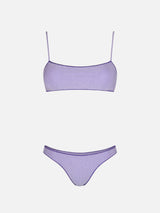 Woman lilac lurex bralette bikini Sadie Naomi