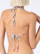 Klassischer Damen-Triangel-Bikini mit Postkartendruck Sarius