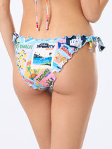 Klassischer Damen-Triangel-Bikini mit Postkartendruck Sarius