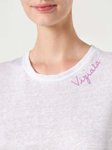 Viziata embroidered linen t-shirt