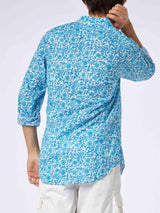 Man muslin cotton Sikelia shirt flower print