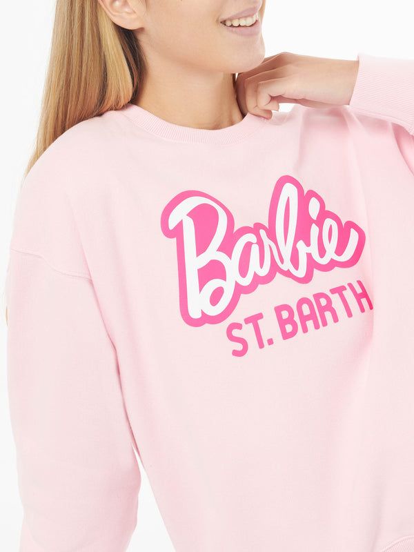 Felpa da donna in felpa con stampa Barbie St. Barth | EDIZIONE SPECIALE BARBIE