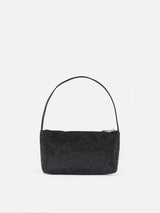 Mini bag with black rhinestones