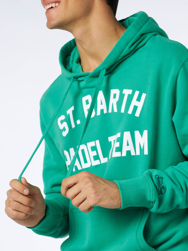 Kapuzenpullover aus Baumwolle mit St. Barth Padel Team-Aufdruck