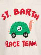 Boy cotton t-shirt with St. Barth race team print
