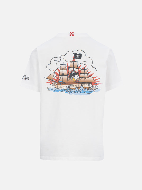 T-shirt da bambino in cotone con stampa Snoopy e ricamo Pirata St. Barth | EDIZIONE SPECIALE SNOOPY PEANUTS
