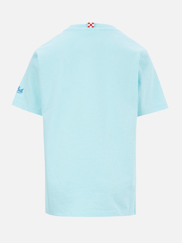 Baumwoll-T-Shirt für Jungen mit „St. Barth Best Skater Lion“-Aufdruck
