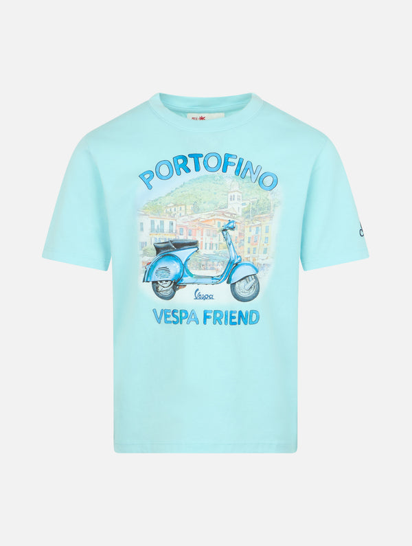 Boy cotton t-shirt with Vespa Portofino friends print | VESPA SPECIAL EDITION