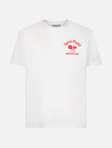 T-shirt da uomo in cotone con stampa piazzata Aprés Padel