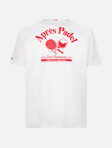 Man cotton t-shirt with Aprés Padel placed print