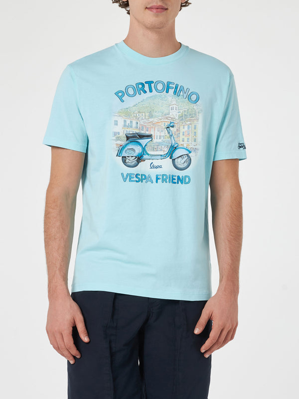 T-shirt da uomo con stampa piazzata Portofino Vespa Friend | EDIZIONE SPECIALE VESPA