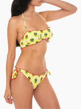 Bikini da donna a fascia con stampa avocado