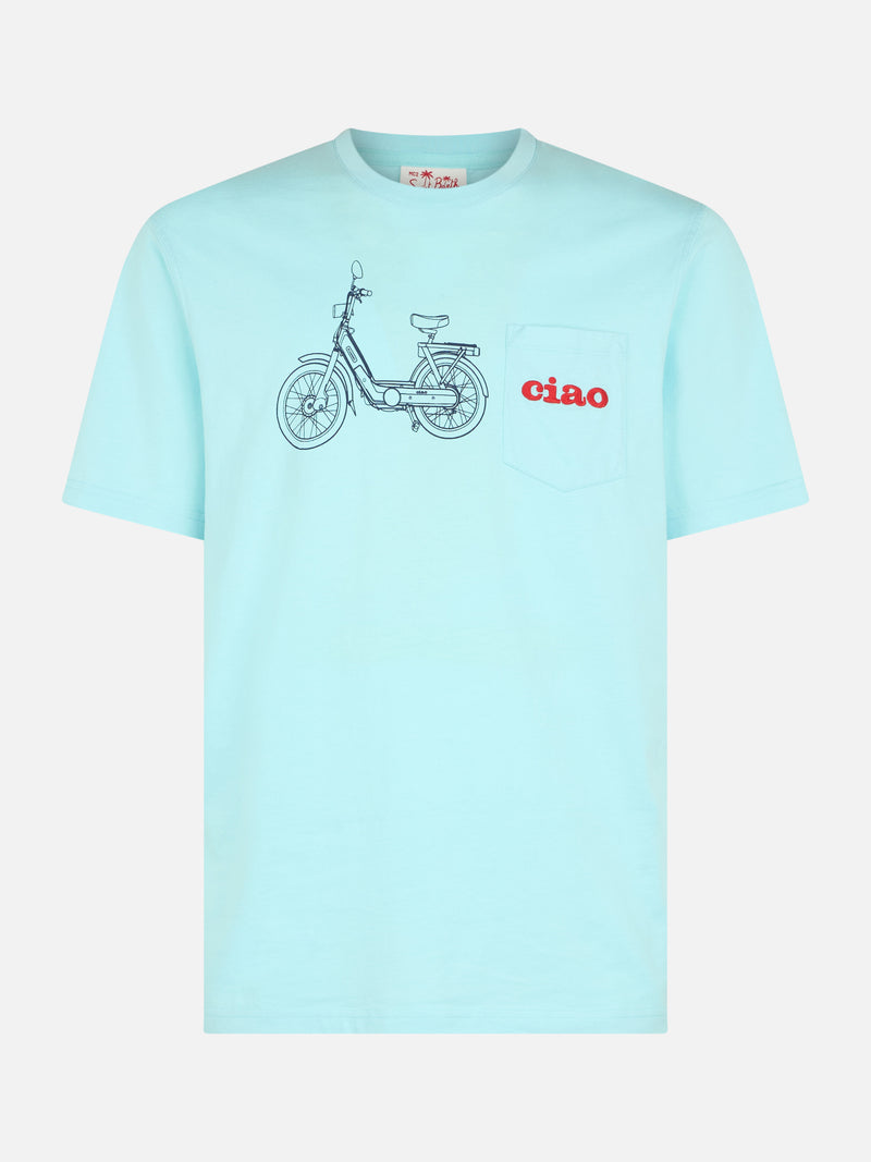Man cotton t-shirt Austin with Ciao embroidery | PIAGGIO SPECIAL EDITION