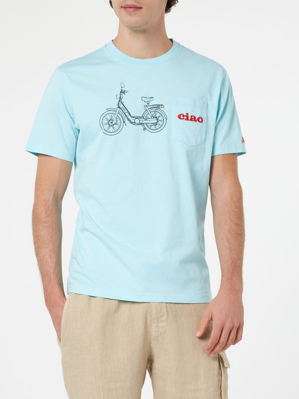 T-shirt da uomo in cotone Austin con ricamo Ciao | EDIZIONE SPECIALE PIAGGIO