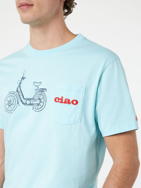 Man cotton t-shirt Austin with Ciao embroidery | PIAGGIO SPECIAL EDITION