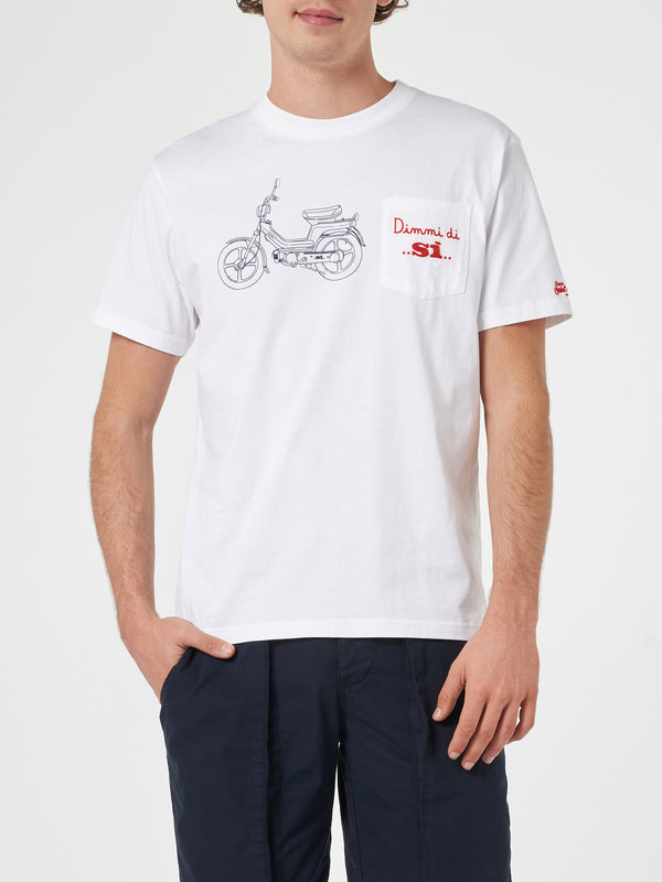 Herren-Baumwoll-T-Shirt Austin mit Dimmi di sì-Stickerei | PIAGGIO SONDEREDITION