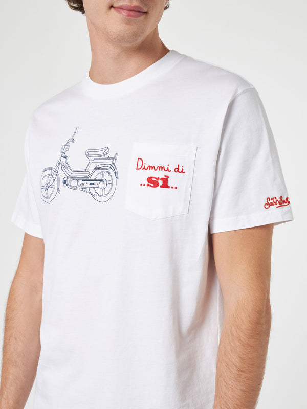 Man cotton t-shirt Austin with Dimmi di sì embroidery | PIAGGIO SPECIAL EDITION