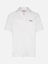 Man white cotton jersey polo shirt Brighton