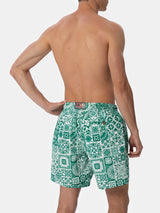 Man mid-length majolica swim-shorts Caprese
