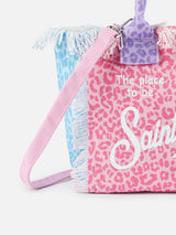 Animalier pastel cotton canvas Colette handbag