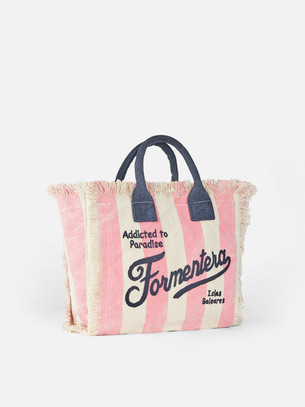 Formentera striped cotton canvas Colette handbag