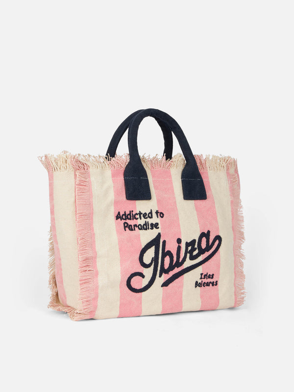 Ibiza striped cotton canvas Colette handbag