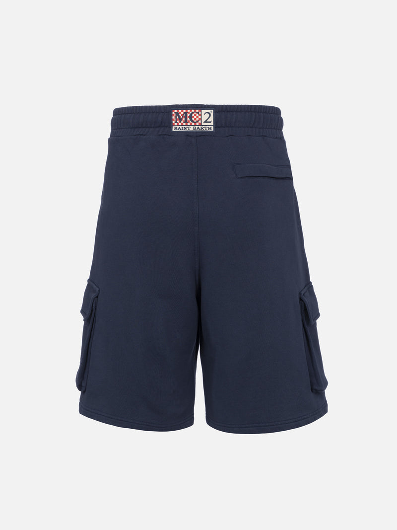 Man navy blue cargo short pants Cargy