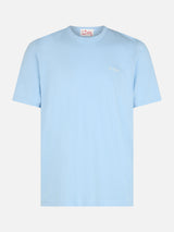 Hellblaues Herren-T-Shirt aus Baumwolljersey „Dover“ mit St. Barth-Stickerei