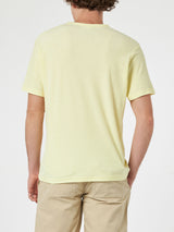 Man yellow terry t-shirt Gary with St. Barth embroidery