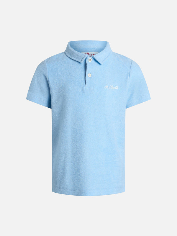 Hellblaues Frottee-Poloshirt für Jungen Jeremy Jr