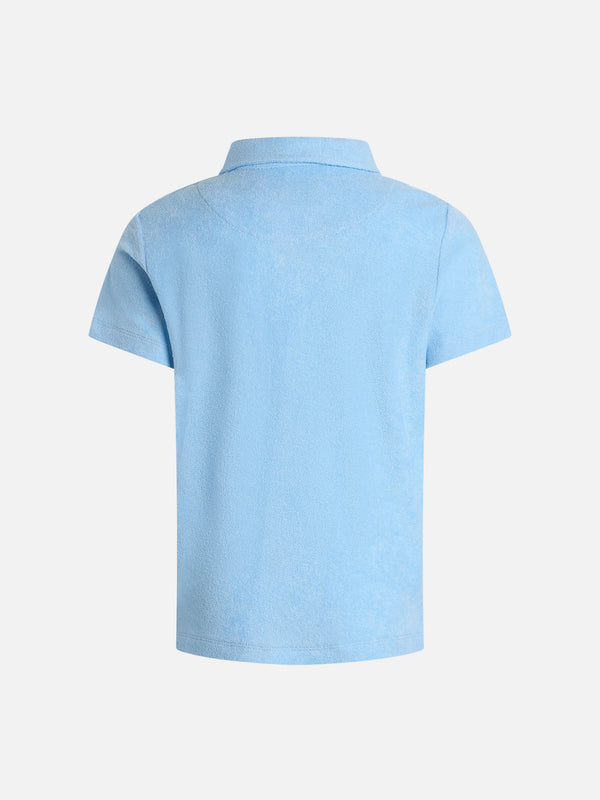 Boy light blue terry polo shirt Jeremy Jr