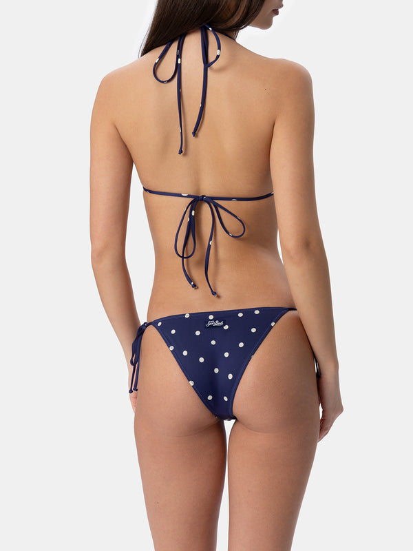 Woman triangle bikini Leah Marielle with polka dots print
