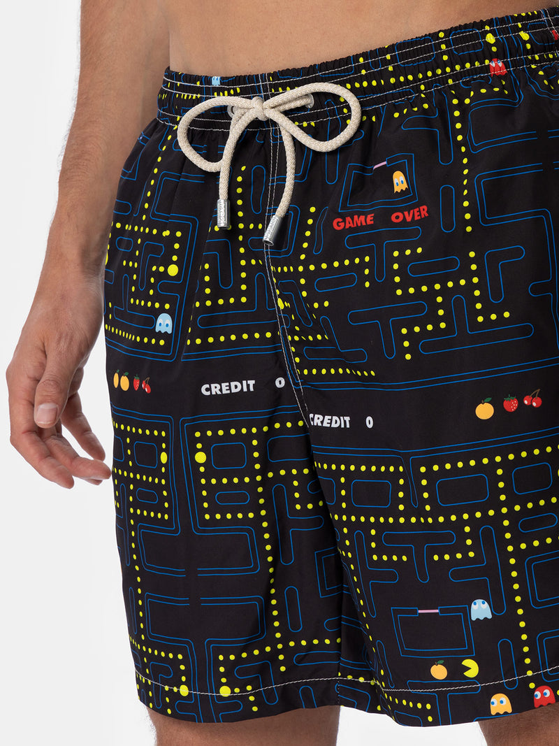 Costume da bagno uomo in tessuto leggero Lighting con stampa Pac-Man |PAC-MAN SPECIAL EDITION