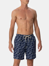 Man lightweight fabric swim-shorts Lighting with Magnum Marine print | MAGNUM MARINE SPECIAL EDITION