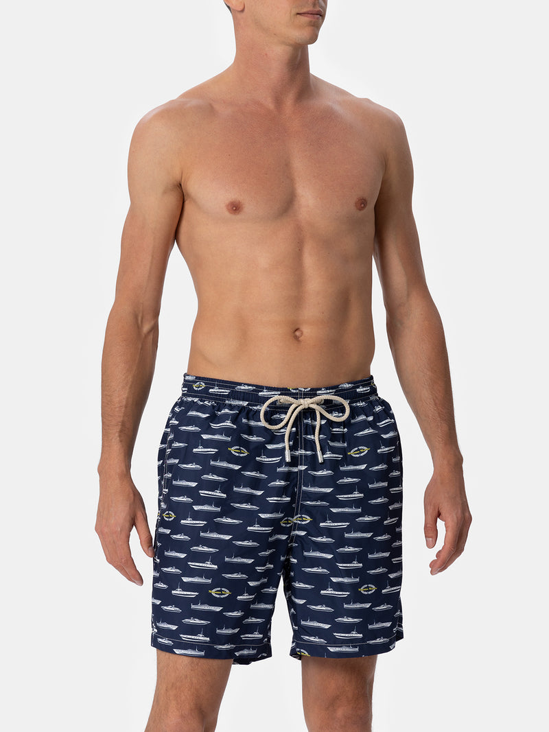 Man lightweight fabric swim-shorts Lighting with Magnum Marine print | MAGNUM MARINE SPECIAL EDITION