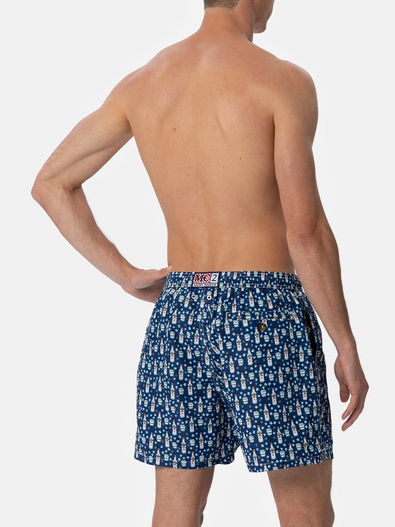 Man lightweight fabric swim-shorts Lighting Micro Fantasy with Sambuca Molinari print| SAMBUCA MOLINARI SPECIAL EDITION