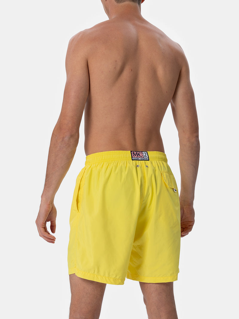 Man lightweight fabric light yellow swim-shorts Lighting Pantone | PANTONE SPECIAL EDITION