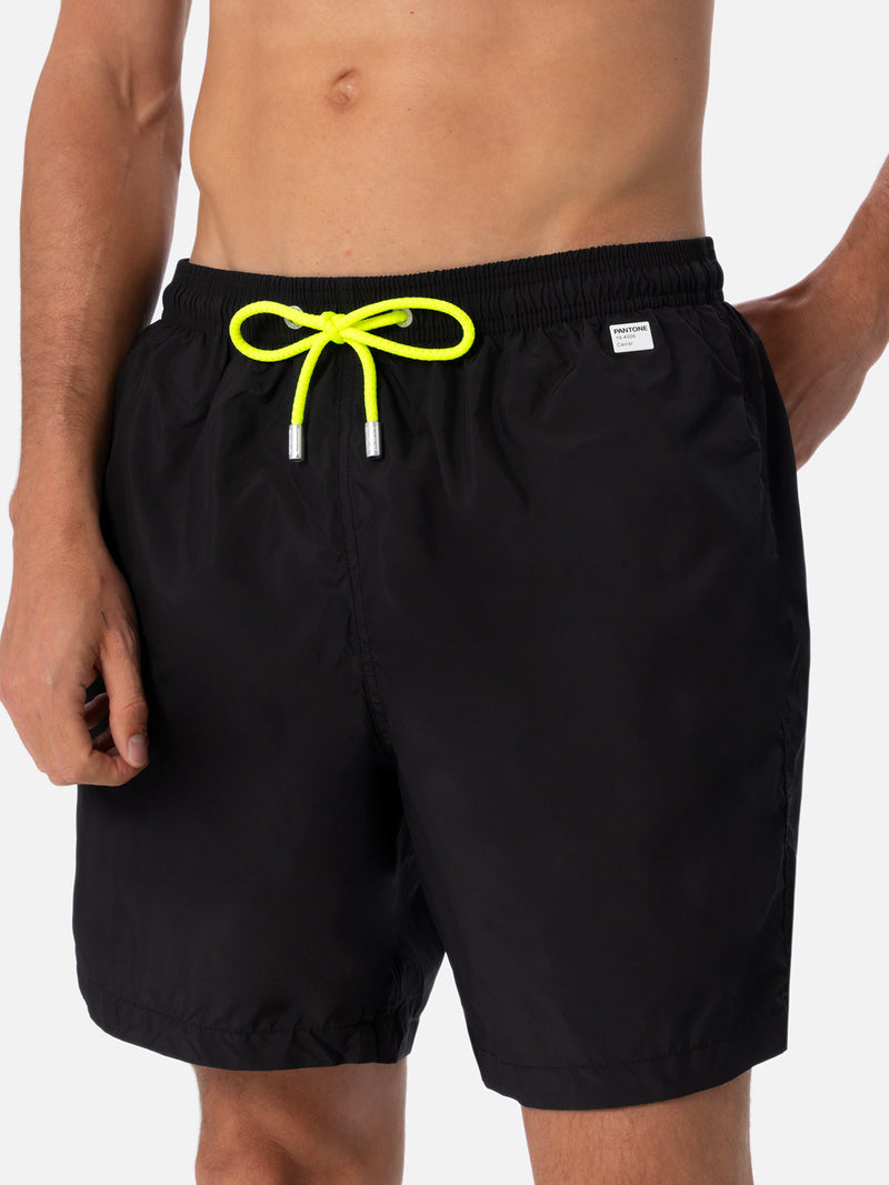 Man lightweight fabric black swim-shorts Lighting Pantone | PANTONE SPECIAL EDITION