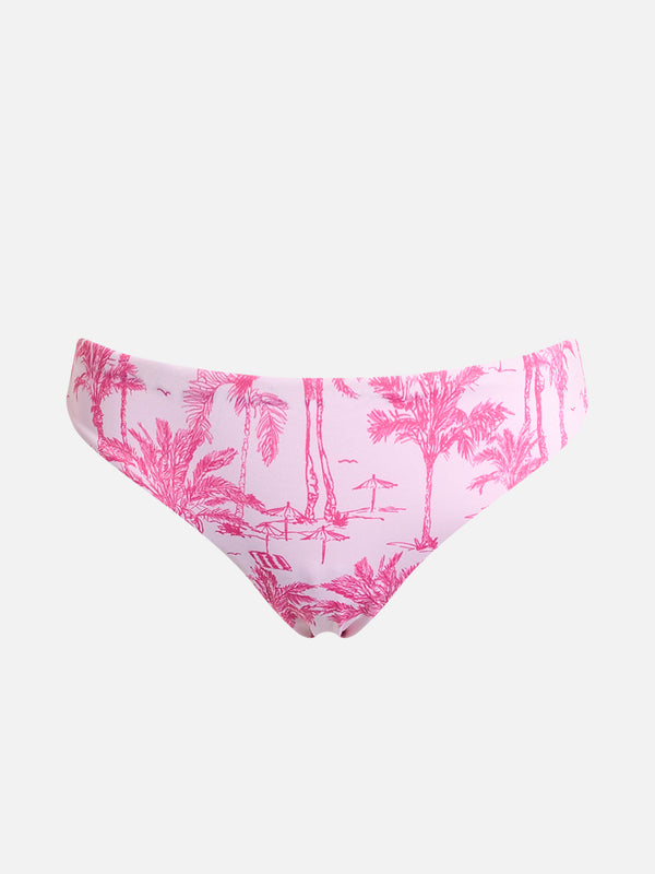 Girl swim briefs Madame with bow and toile de jouy print