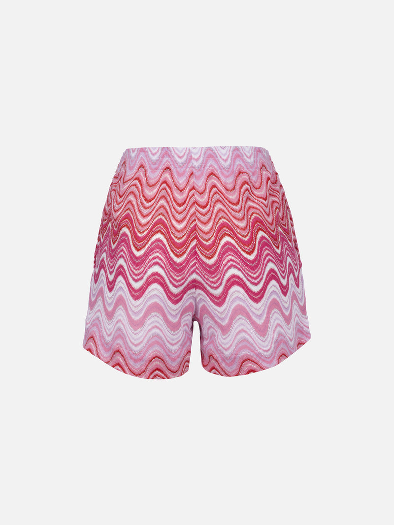 Woman rachel knit fabric pull up shorts Meave