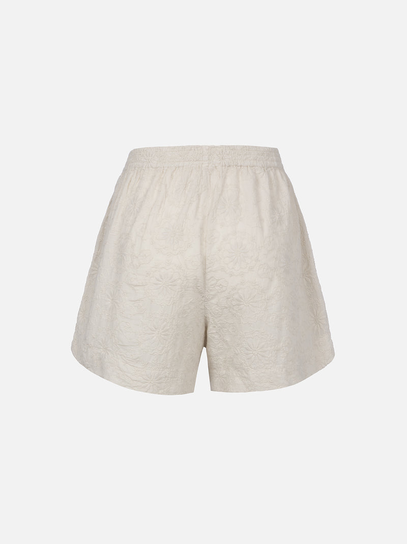 Woman Sangallo cotton pull up shorts Meave